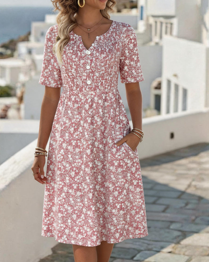 Carmen | Άνετο και ελαφρύ floral midi φόρεμα