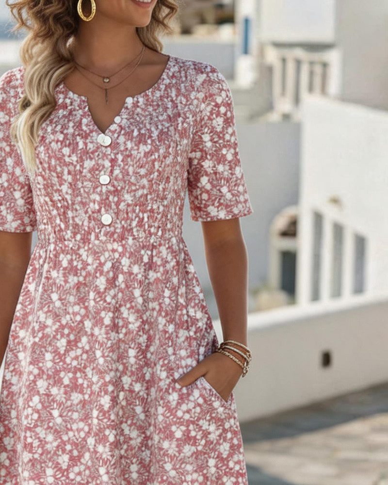 Carmen | Άνετο και ελαφρύ floral midi φόρεμα