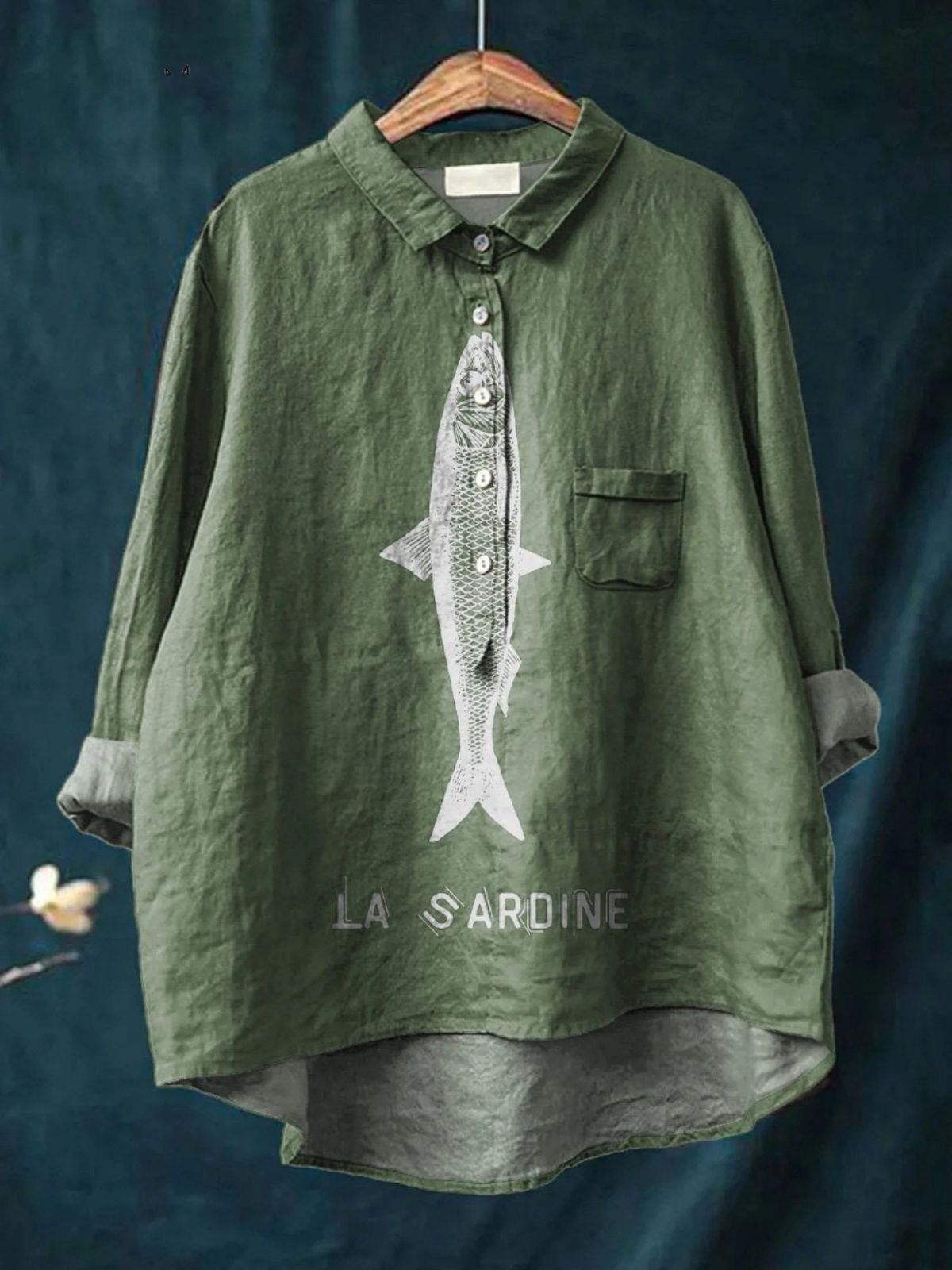 Σόφη | Τ-shirt με σχέδιο ψαριού σαρδέλας για γυναίκες