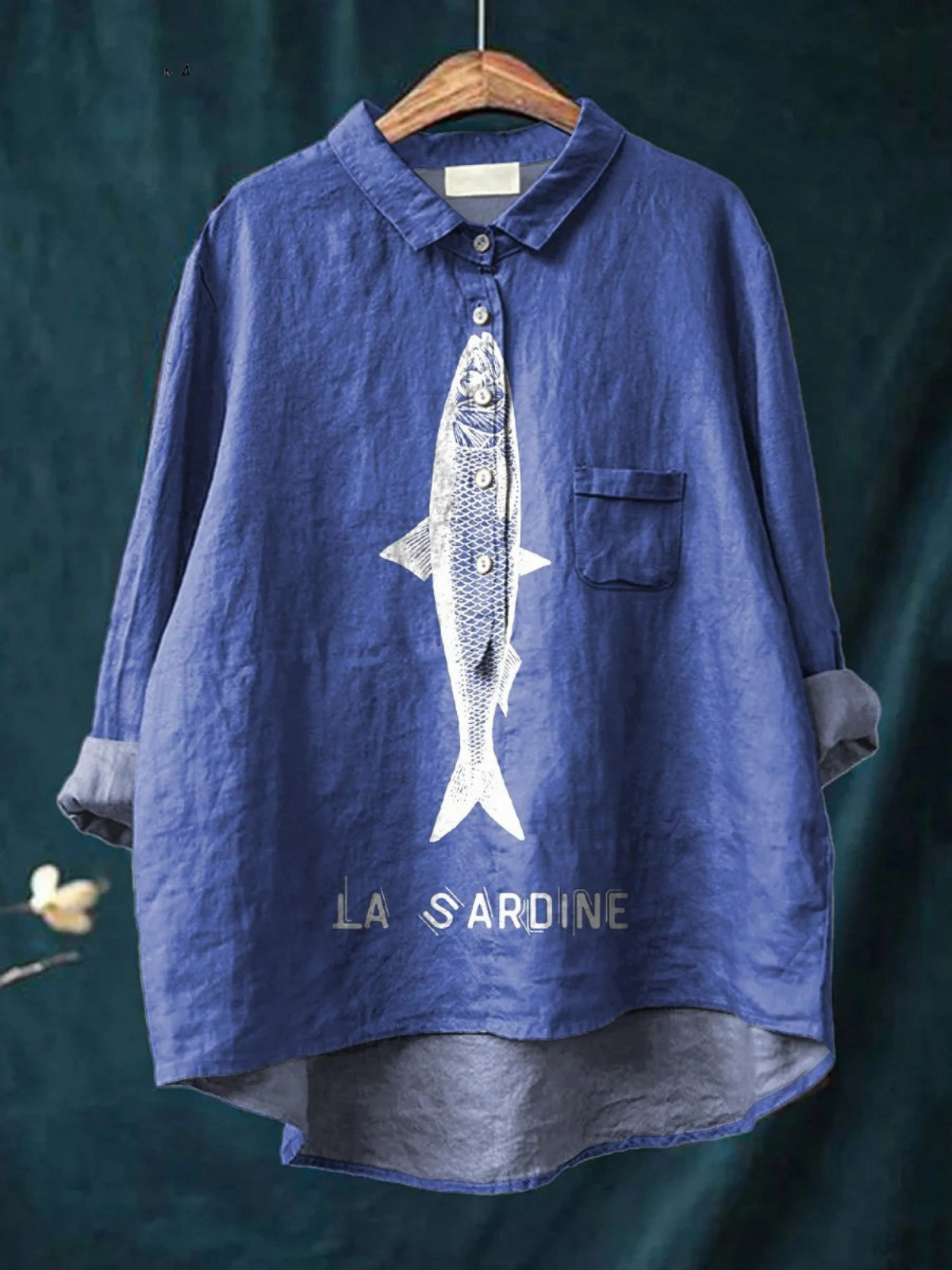Σόφη | Τ-shirt με σχέδιο ψαριού σαρδέλας για γυναίκες