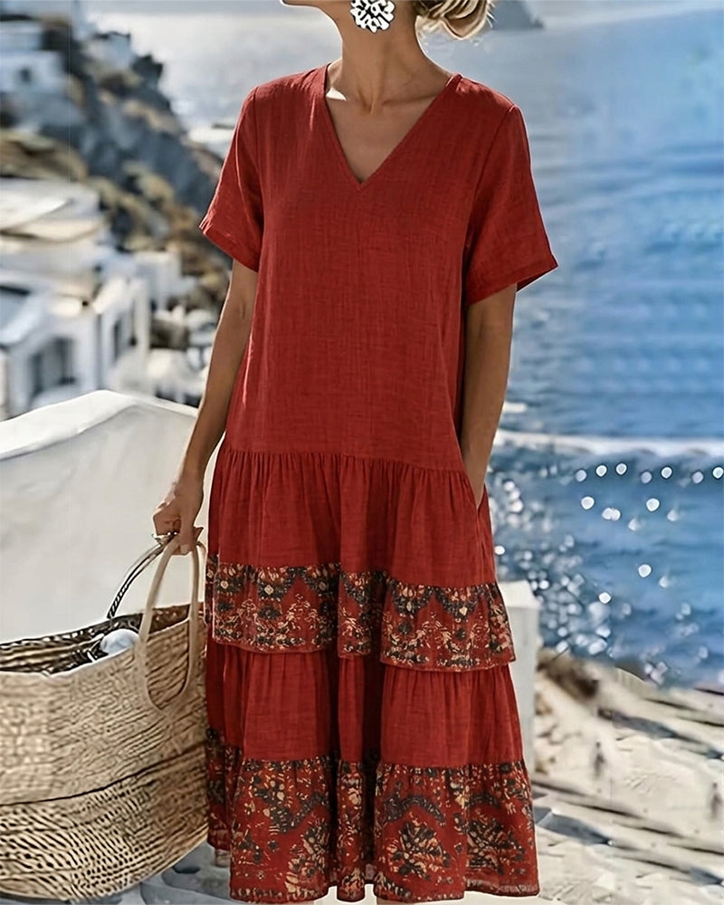 Μαρτίνα | Ανέμελο και ελαφρύ floral midi φόρεμα