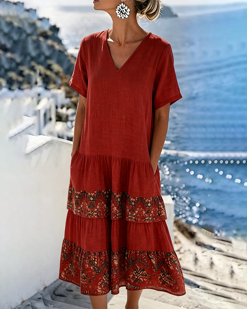 Μαρτίνα | Ανέμελο και ελαφρύ floral midi φόρεμα