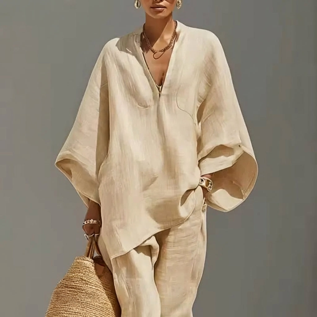 Marina | Σετ Casual Δύο Κομματιών με V Κόψιμο για Γυναίκες