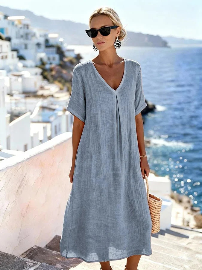 Melina™ | Αέρινο καλοκαιρινό φόρεμα με κομψή ρευστή εφαρμογή