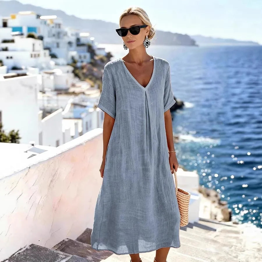 Melina™ | Αέρινο καλοκαιρινό φόρεμα με κομψή ρευστή εφαρμογή