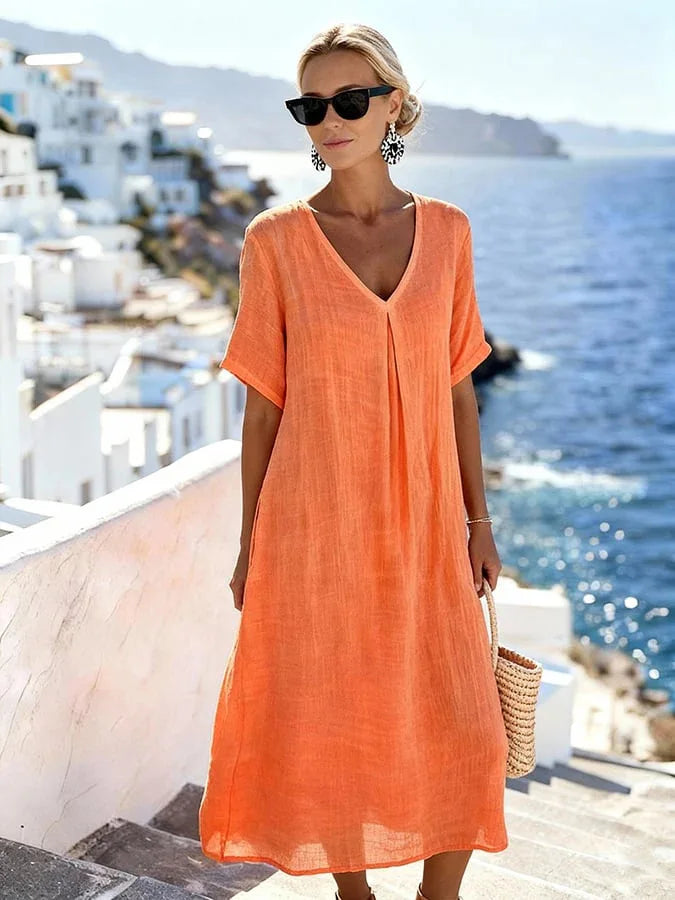 Melina™ | Αέρινο καλοκαιρινό φόρεμα με κομψή ρευστή εφαρμογή