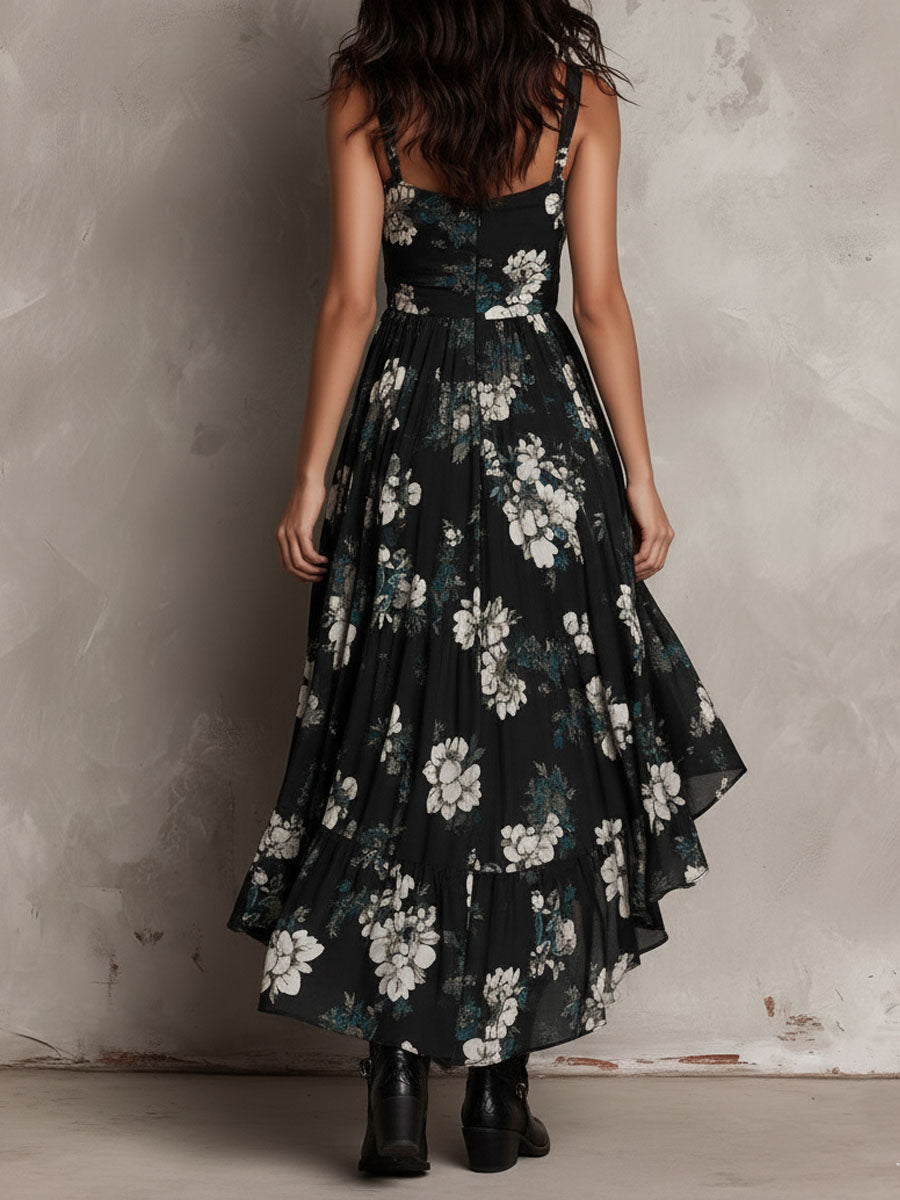 Esmé™ | Μποέμικο Floral Maxi Φόρεμα Χωρίς Ώμους