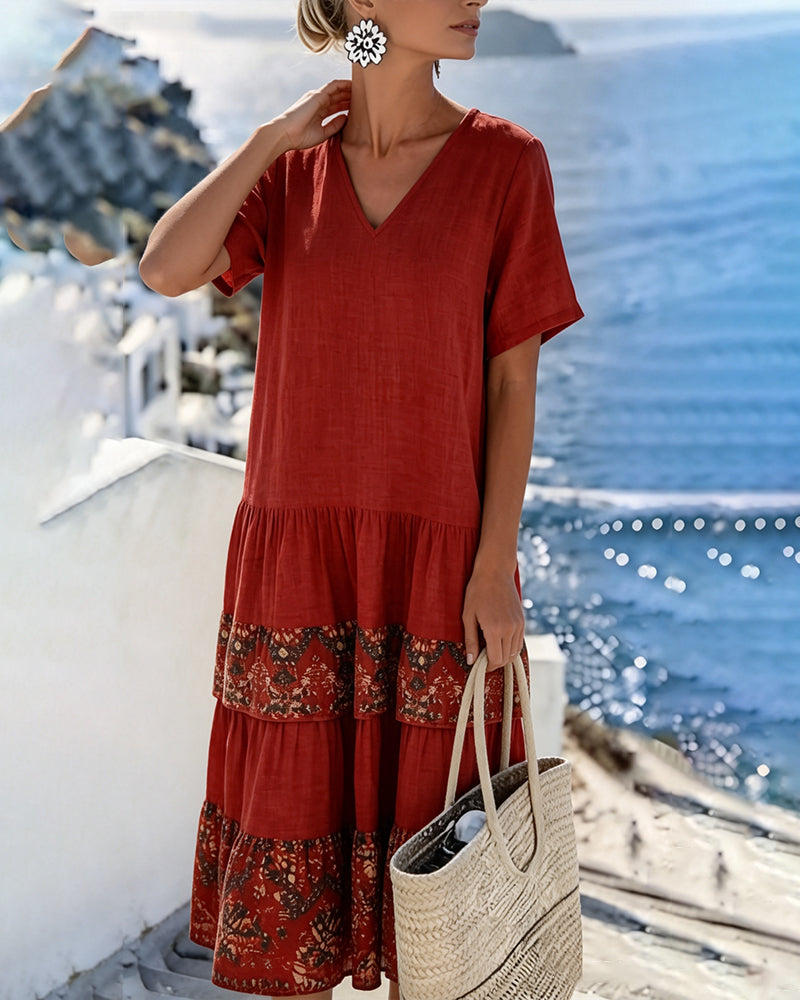 Μαρτίνα | Ανέμελο και ελαφρύ floral midi φόρεμα