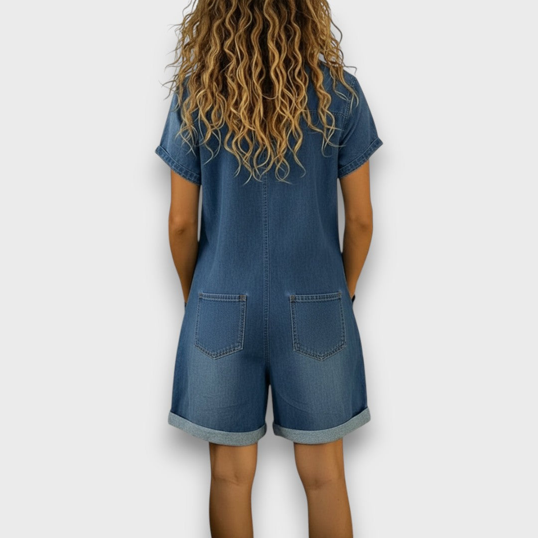 Joan | Vintage κοντές φόρμες με denim εμφάνιση